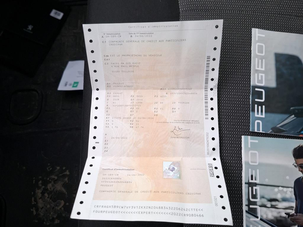 Peugeot EXPERT FGN TOLE LONG ELECTRIQUE 75KWH 136 PREMIUM 2022