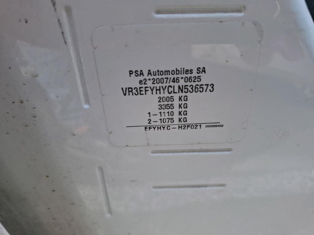 Peugeot PARTNER FOURGON STANDARD 650 KG BLUEHDI 100 S&S BVM5 PREMIUM 2020