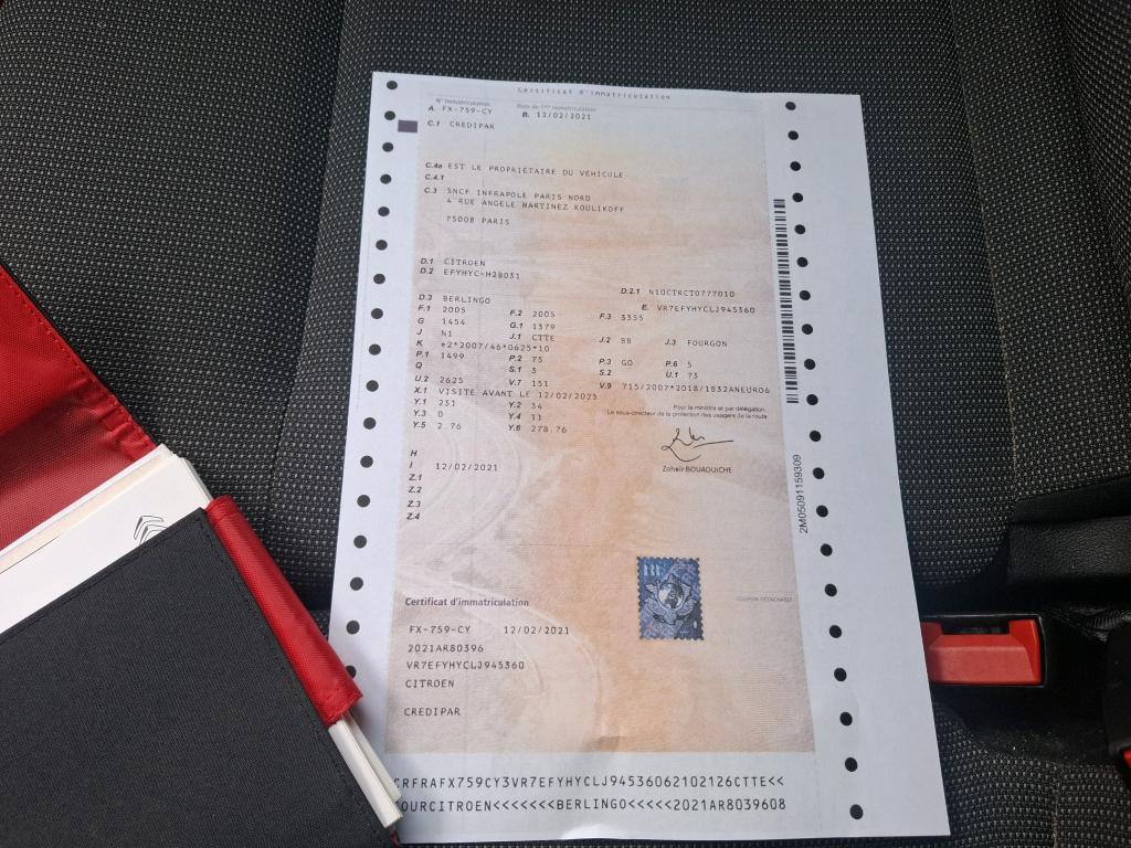 Citroen BERLINGO VAN M 650 BLUEHDI 100 S&S BVM5 CLUB 2021