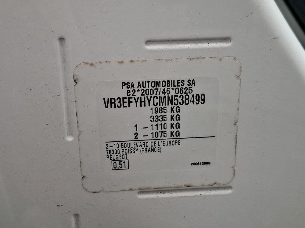 Peugeot PARTNER FOURGON STANDARD 650 KG BLUEHDI 100 S&S BVM5 PREMIUM 2021