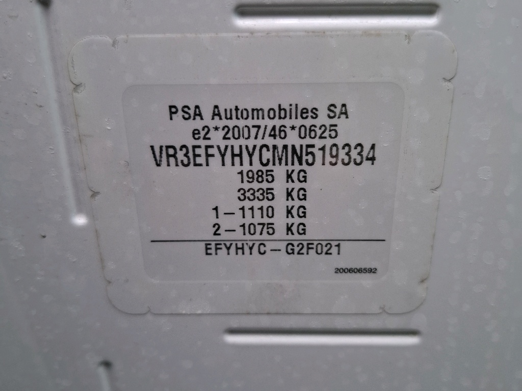 Peugeot PARTNER FOURGON STANDARD 650 KG BLUEHDI 100 S&S BVM5 ASPHALT 2021