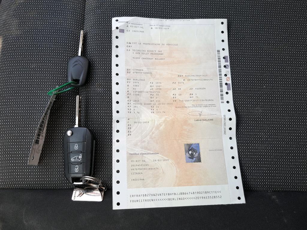 Citroen BERLINGO VAN M 650 BLUEHDI 100 S&S DRIVER 2019