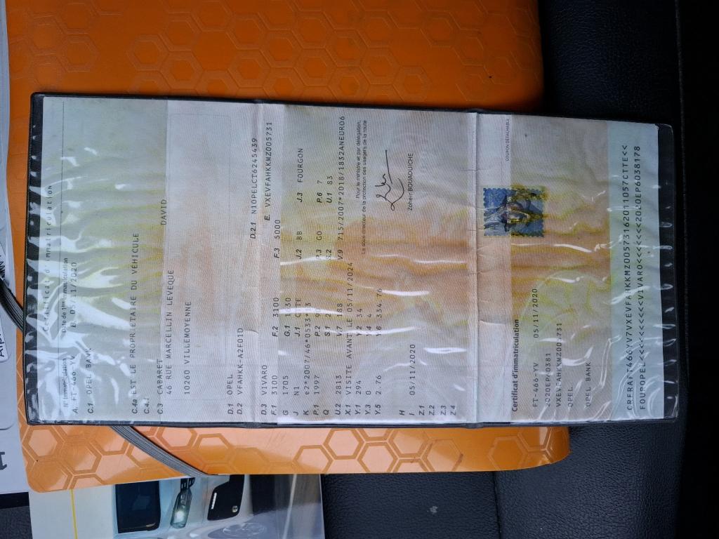 Opel VIVARO FGN L2 2.0 DIESEL 120 CH PTAC AUGMENTE ESSENTIA 2020