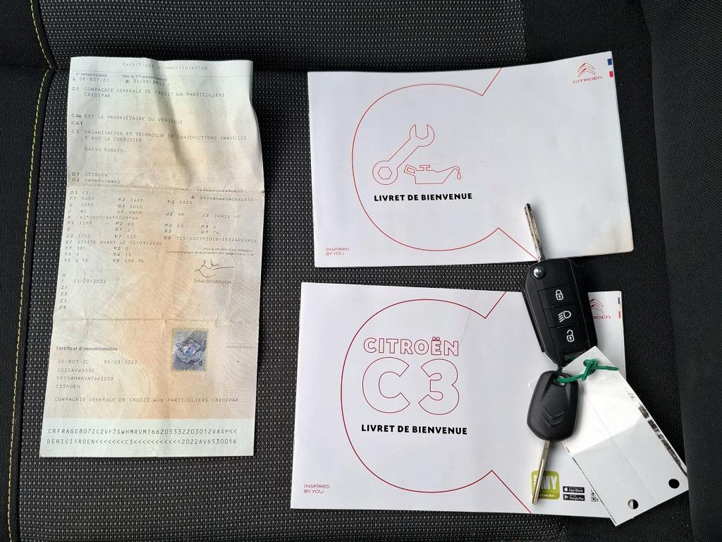 Citroen C3 SOCIETE PURE TECH 83 S&S BVM FEEL NAV 2022