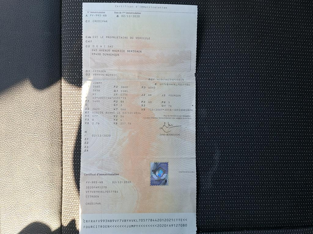 Citroen JUMPY FGN M BLUEHDI 120 S&S BVM6 CLUB 300 NM 2020