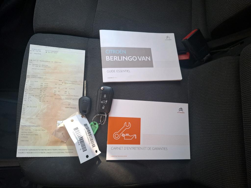 Citroen BERLINGO VAN M 650 BLUEHDI 100 S&S CLUB 2019
