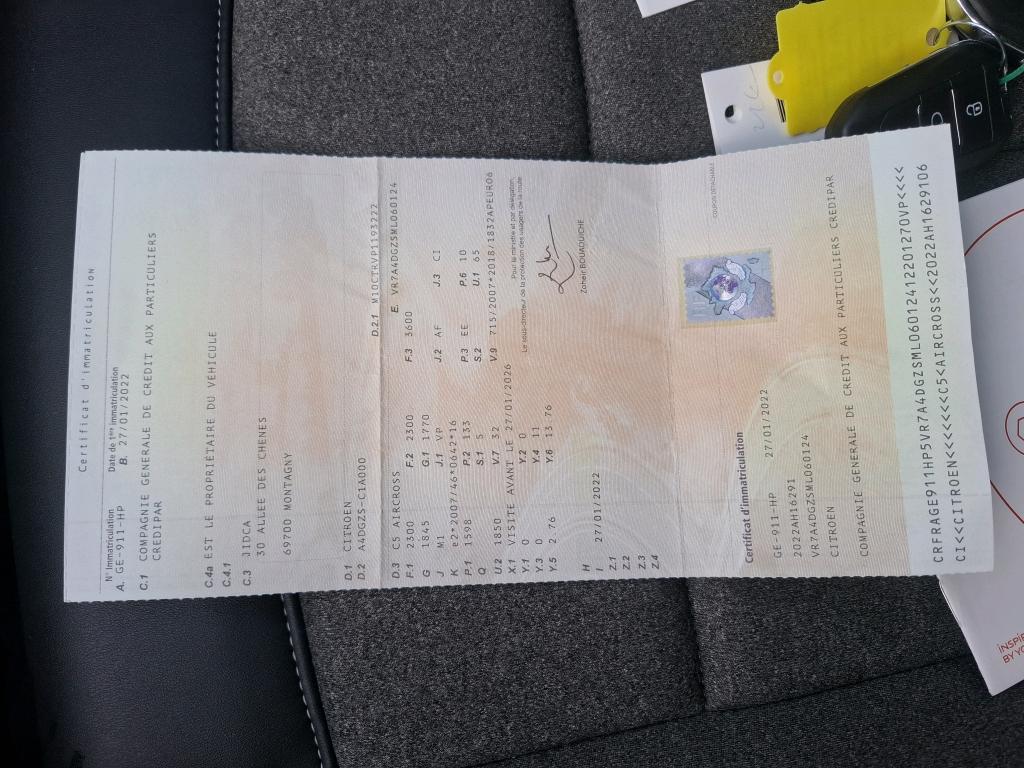 Citroen C5 Aircross Hybride Rechargeable 225 S&S e-EAT8 Business 2022