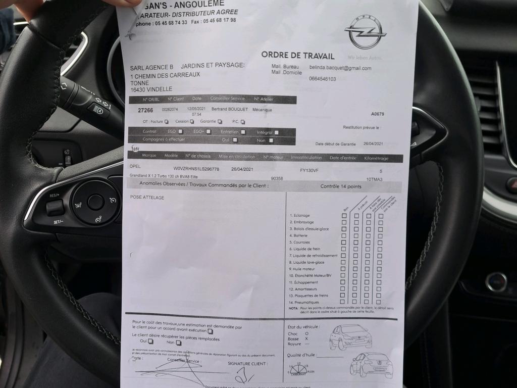 Opel Grandland X 1.2 Turbo 130 ch BVA8 Elegance Business 2021