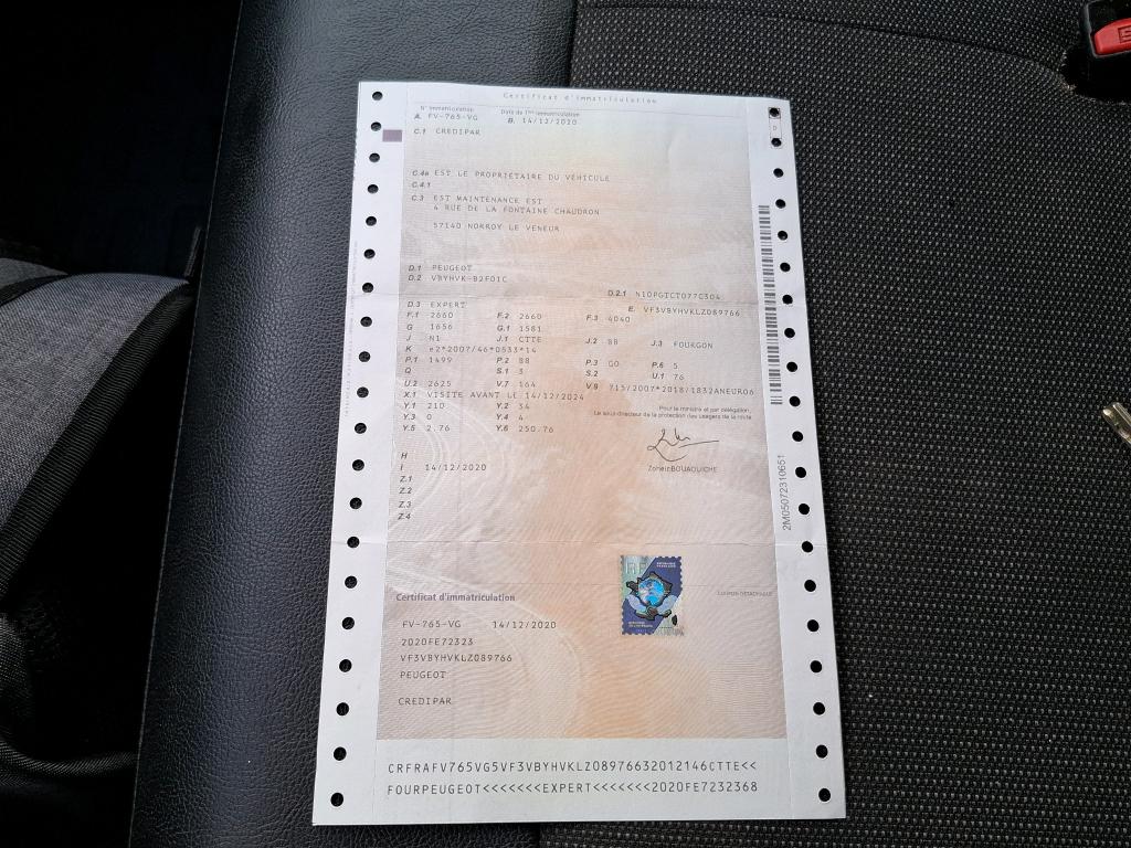 Peugeot EXPERT FGN TOLE STANDARD 1.5 BLUEHDI 120 S&S BVM6 PREMIUM 2020