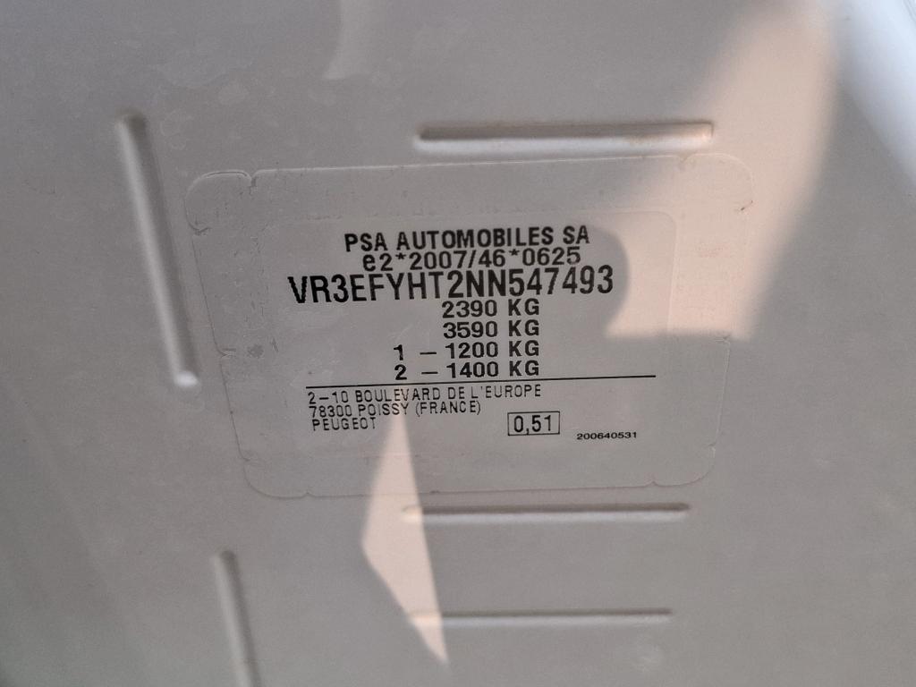 Peugeot PARTNER FOURGON STANDARD 1000 KG BLUEHDI 100 S&S BVM6 GRIP 2022
