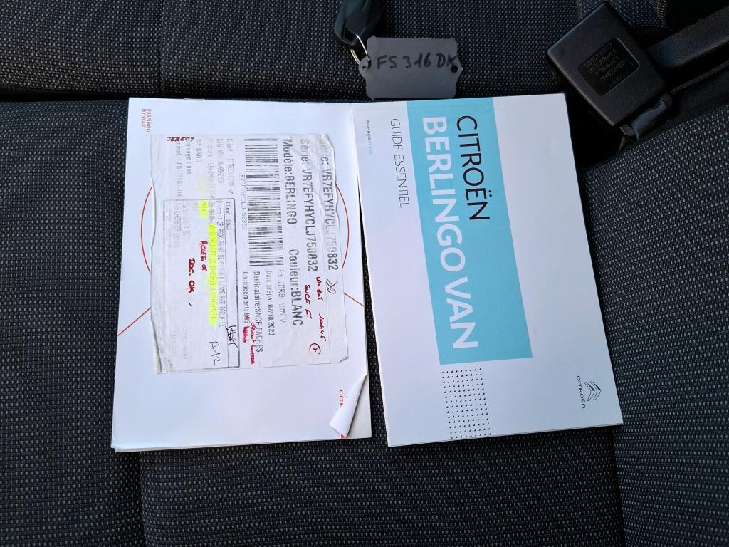 Citroen BERLINGO VAN M 650 BLUEHDI 100 S&S BVM5 CLUB 2020