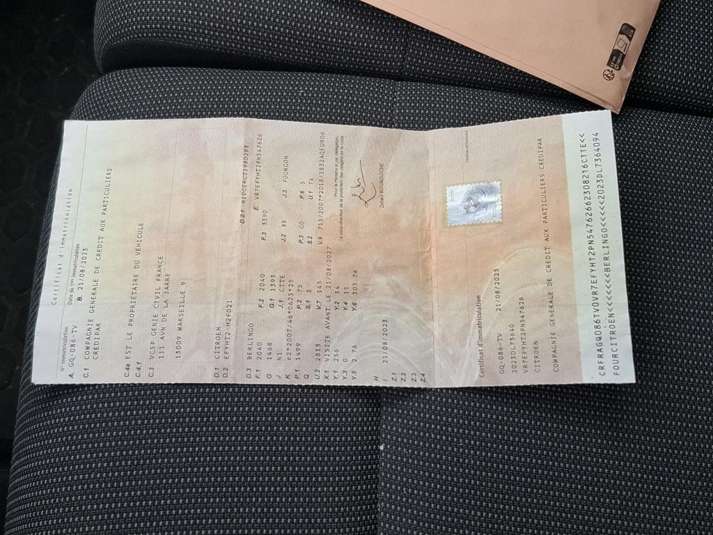 Citroen BERLINGO VAN M 650 BLUEHDI 100 S&S BVM6 2023