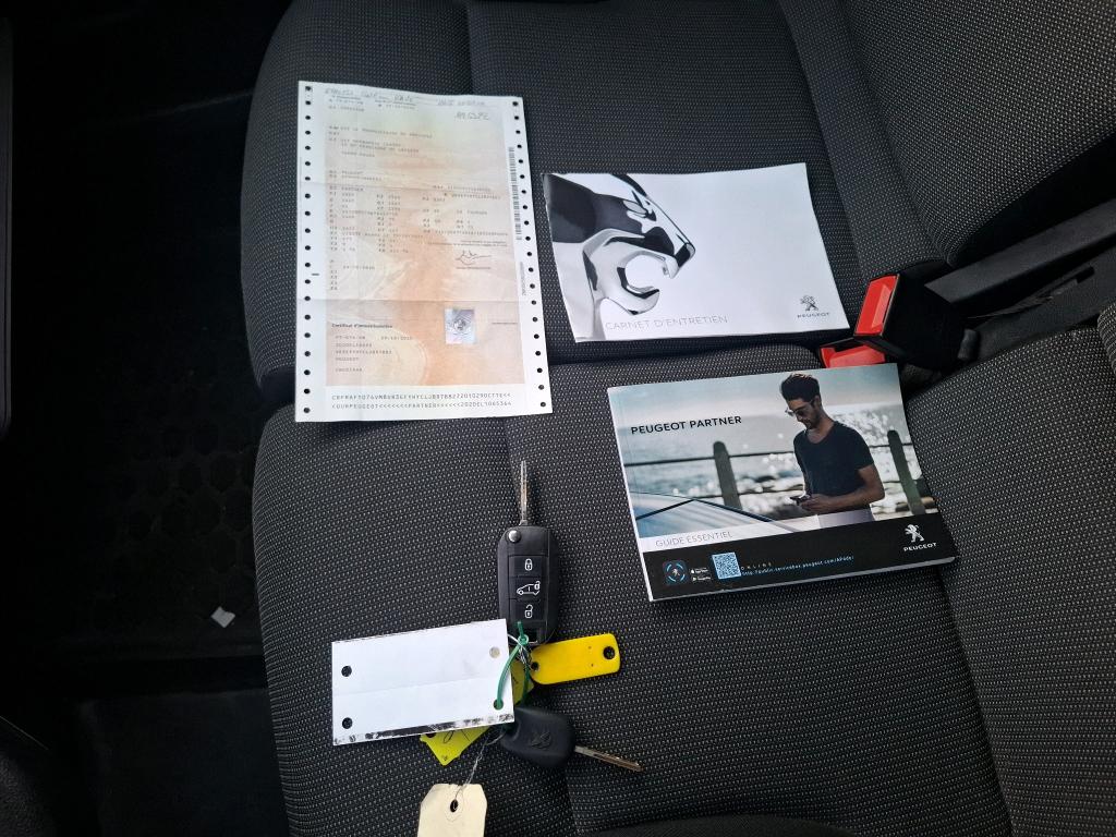 Peugeot PARTNER FOURGON STANDARD 1000 KG BLUEHDI 100 S&S BVM5 ASPHALT 2020