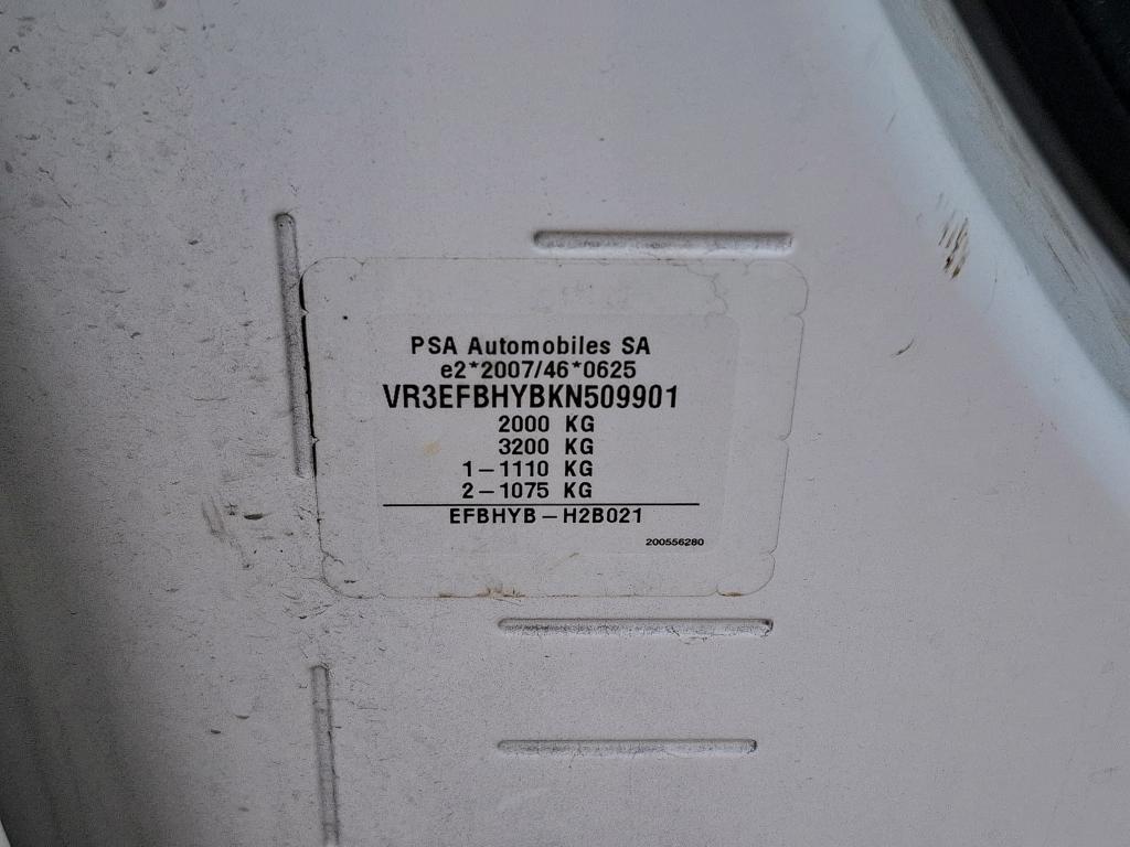 Peugeot PARTNER FOURGON STANDARD 650 KG BLUEHDI 100 S&S BVM5 PREMIUM 2019