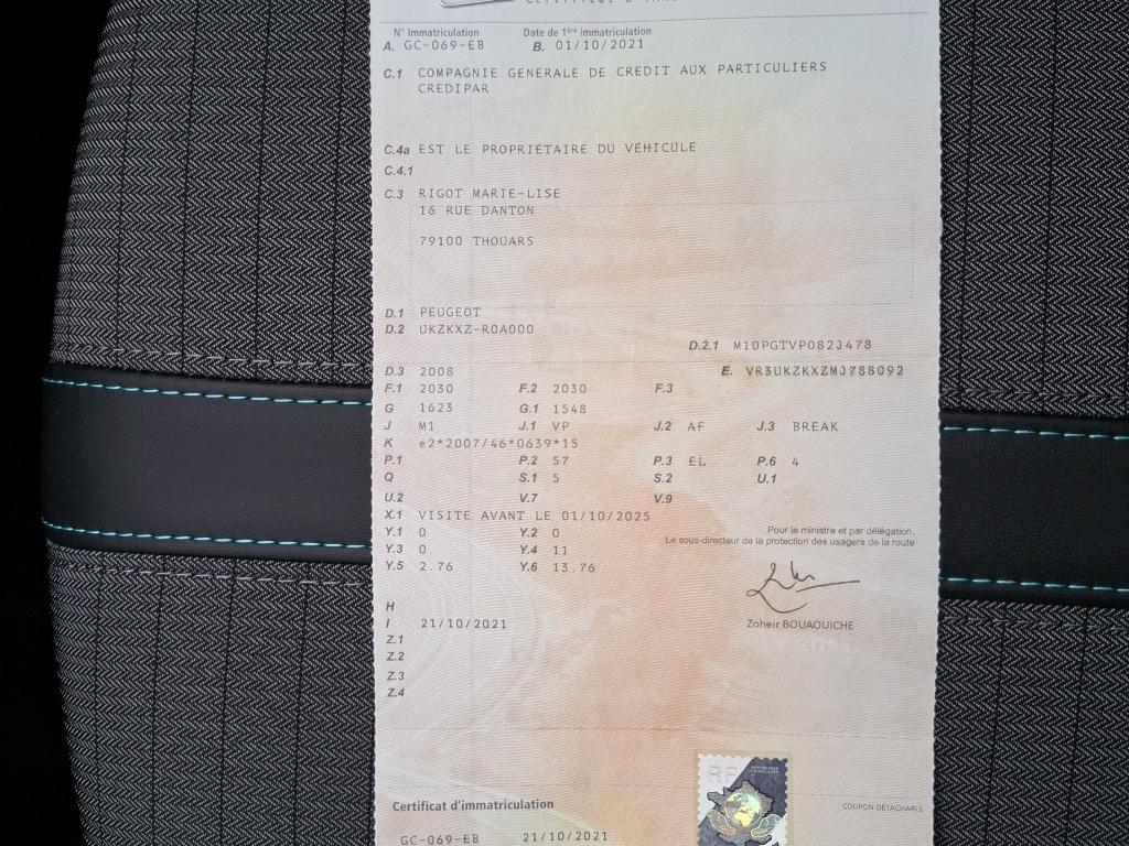 Peugeot 2008 Moteur électrique 136 ch Allure Business 2021