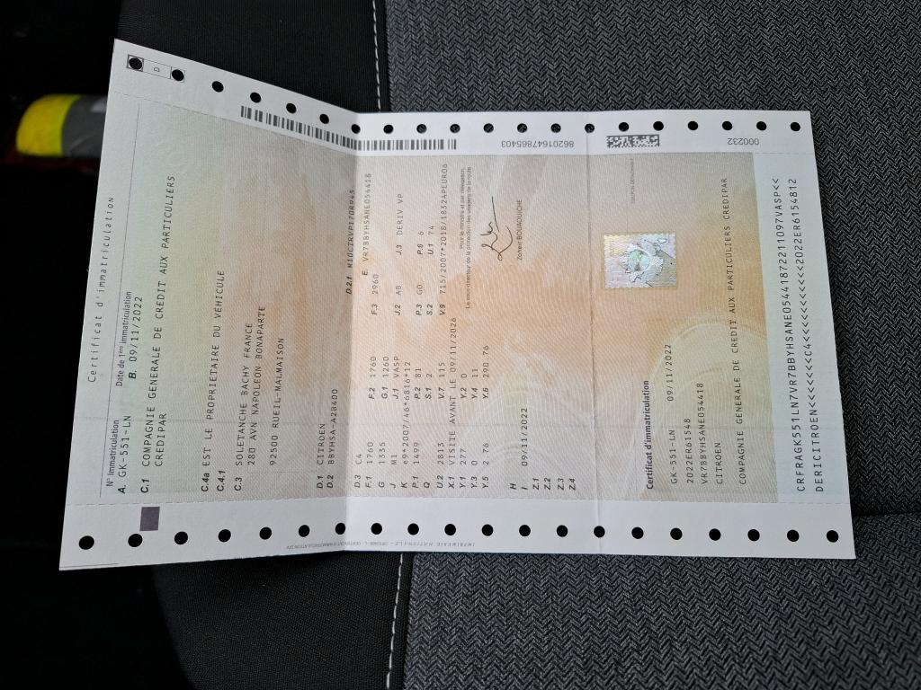 Citroen C4 SOCIETE BLUEHDI 110 S&S BVM6 FEEL NAV BUSINESS R 2022