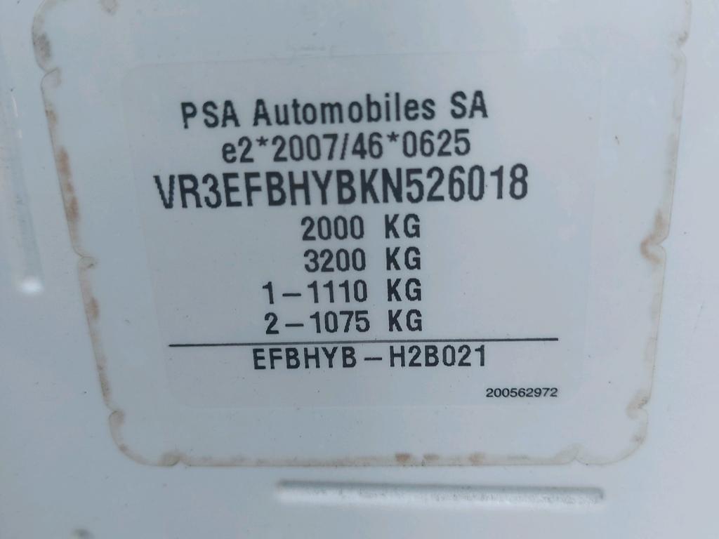 Peugeot PARTNER FOURGON STANDARD 650 KG BLUEHDI 100 S&S BVM5 PREMIUM 2019