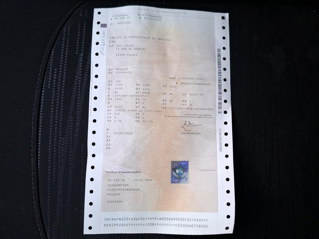 Peugeot 208 AFFAIRE BLUEHDI 100 S&S BVM5 PREMIUM 2020