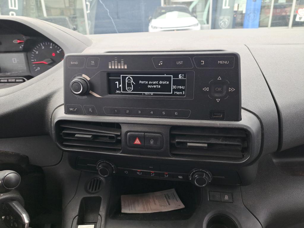 Peugeot PARTNER FOURGON STANDARD 650 KG PURETECH 110 S&S BVM6 PREMIUM 2020