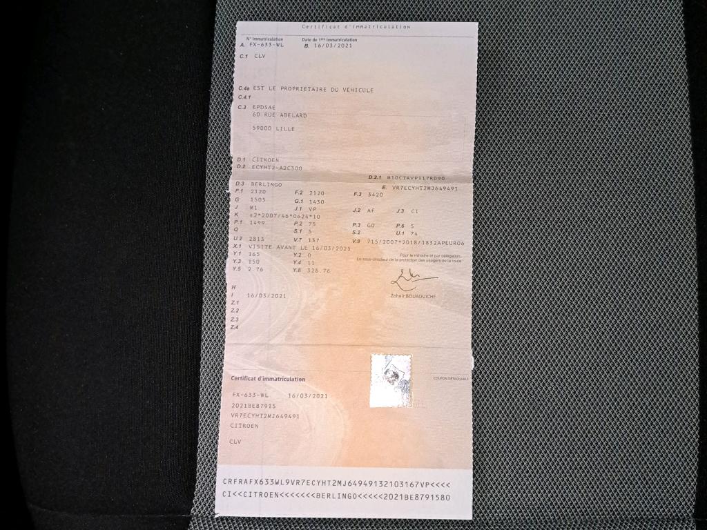 Citroen Berlingo Taille M BlueHDi 100 S&S BVM6 Feel Pack 2021