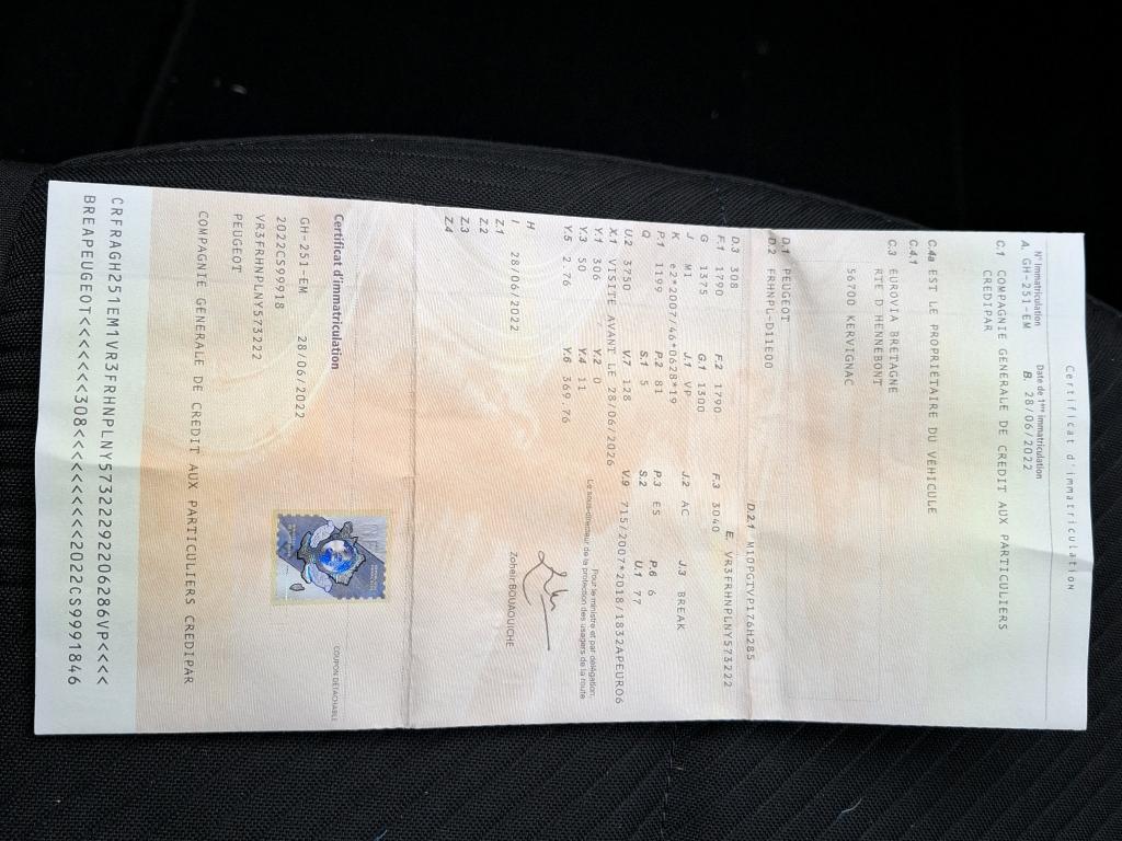 Peugeot 308 SW PureTech 110ch S&S BVM6 Active Pack 2022