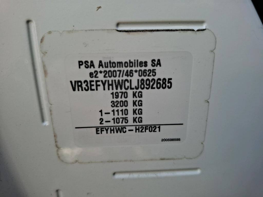 Peugeot PARTNER FOURGON STANDARD 650 KG BLUEHDI 75 BVM5 PREMIUM 2020