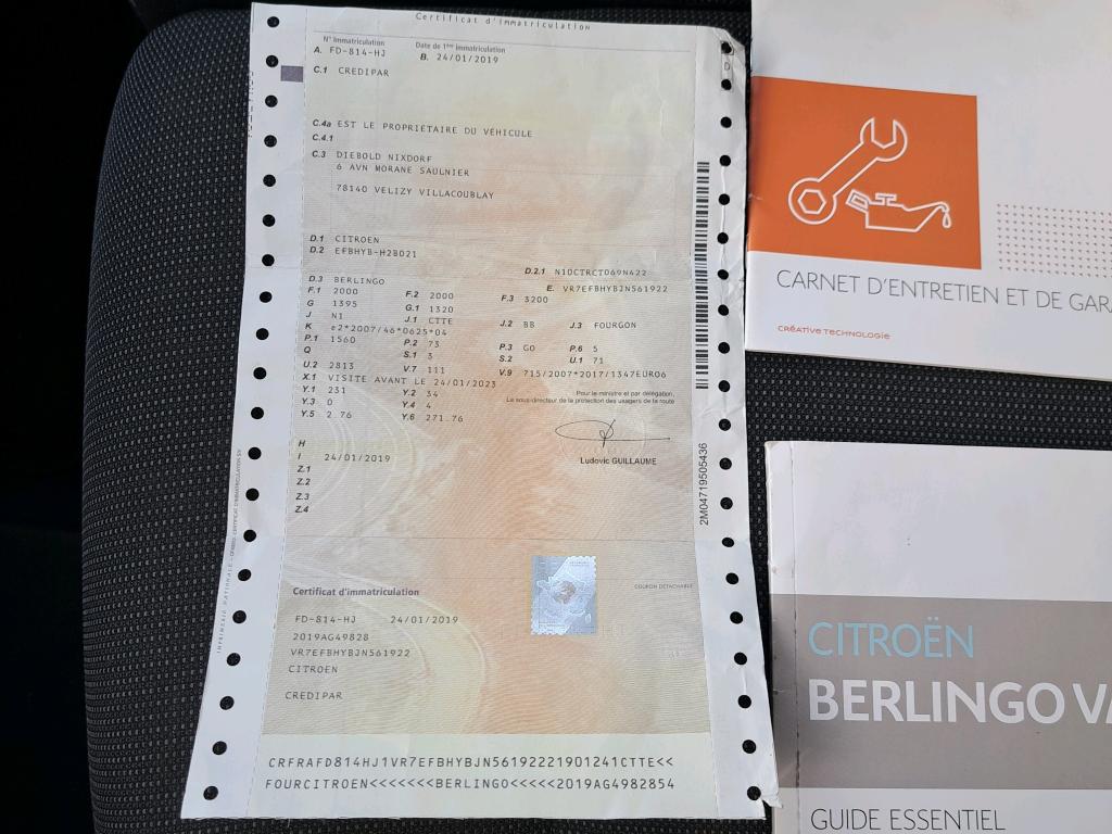Citroen BERLINGO VAN M 650 BLUEHDI 100 S&S DRIVER 2019