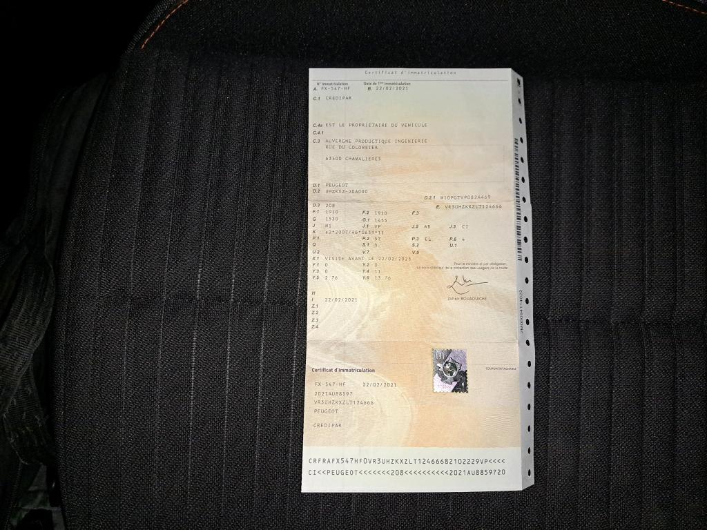 Peugeot 208 ELECTRIQUE 50 KWH 136 ACTIVE BUSINESS R 2021