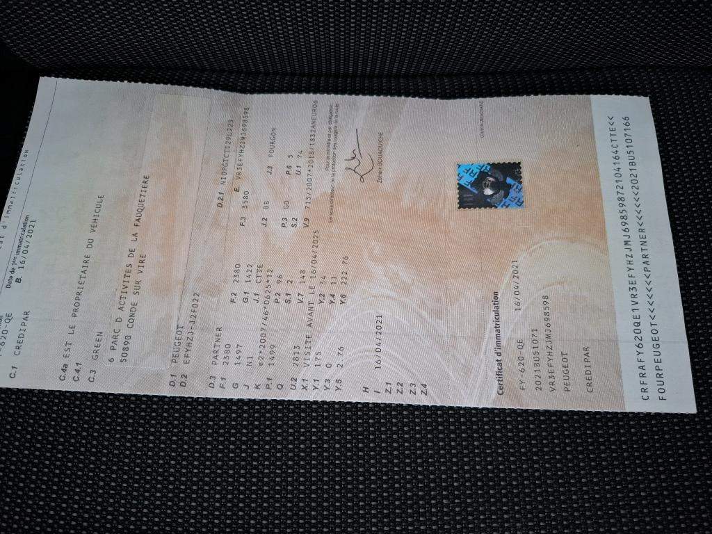 Peugeot PARTNER FOURGON LONG 950 KG BLUEHDI 130 S&S BVM6 ASPHALT 2021