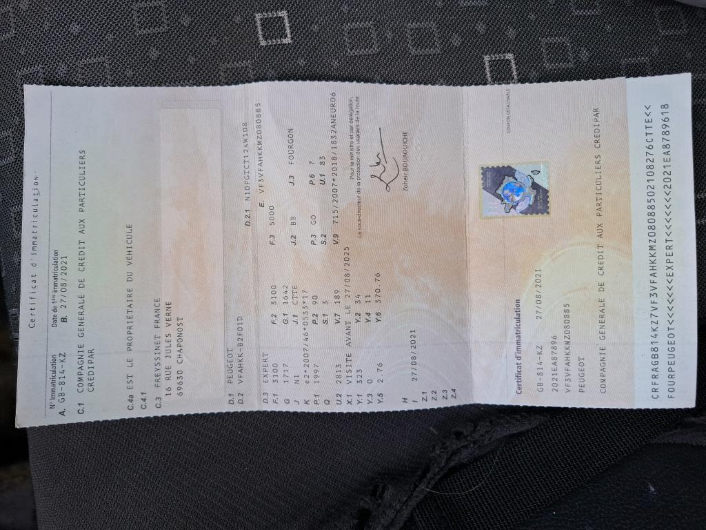 Peugeot EXPERT FGN TOLE STANDARD 2.0 BLUEHDI 120 S&S BVM6 ASPHALT 2021