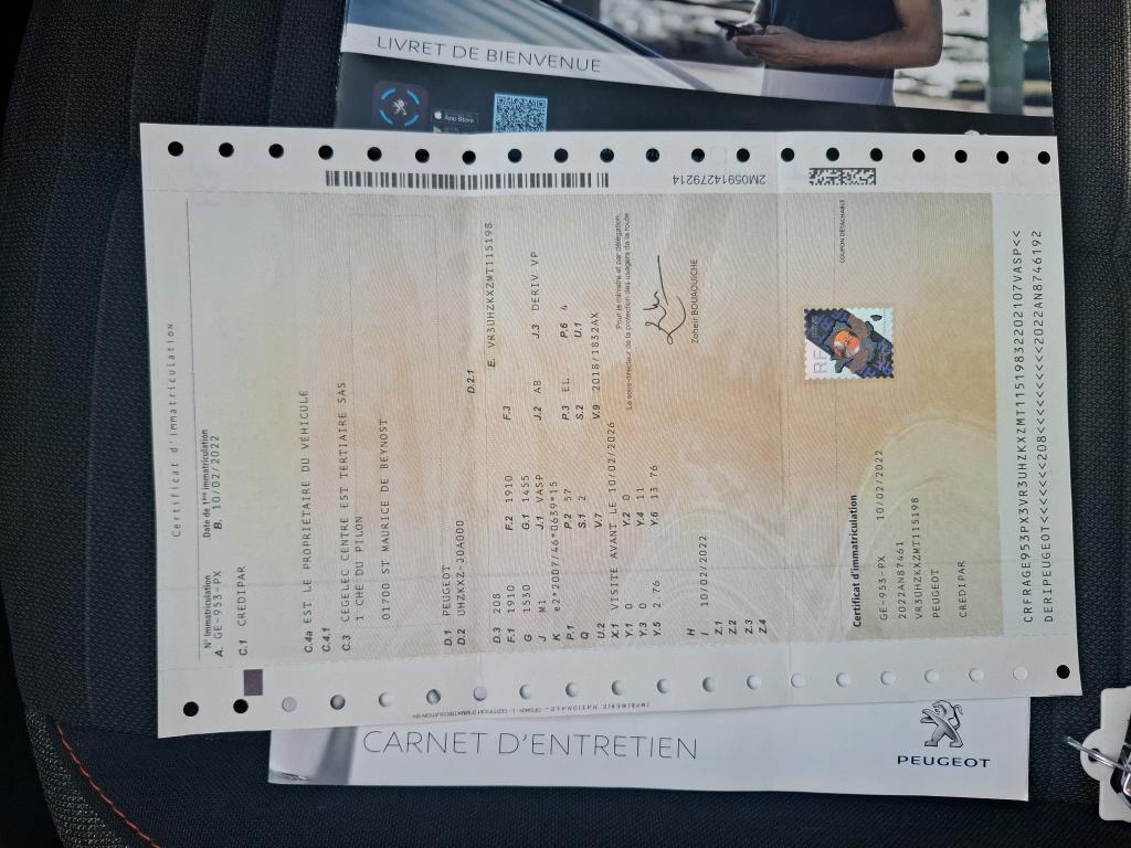 Peugeot 208 ELECTRIQUE 50 KWH 136 ACTIVE BUSINESS R 2022