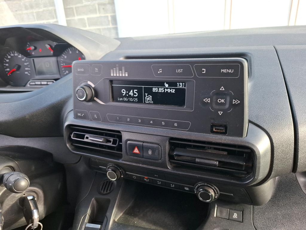 Peugeot PARTNER FOURGON STANDARD 650 KG BLUEHDI 100 S&S BVM5 PREMIUM 2020