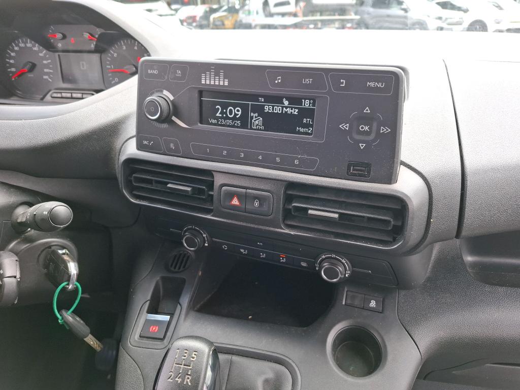 Peugeot PARTNER FOURGON STANDARD 650 KG BLUEHDI 75 BVM5 PREMIUM 2020