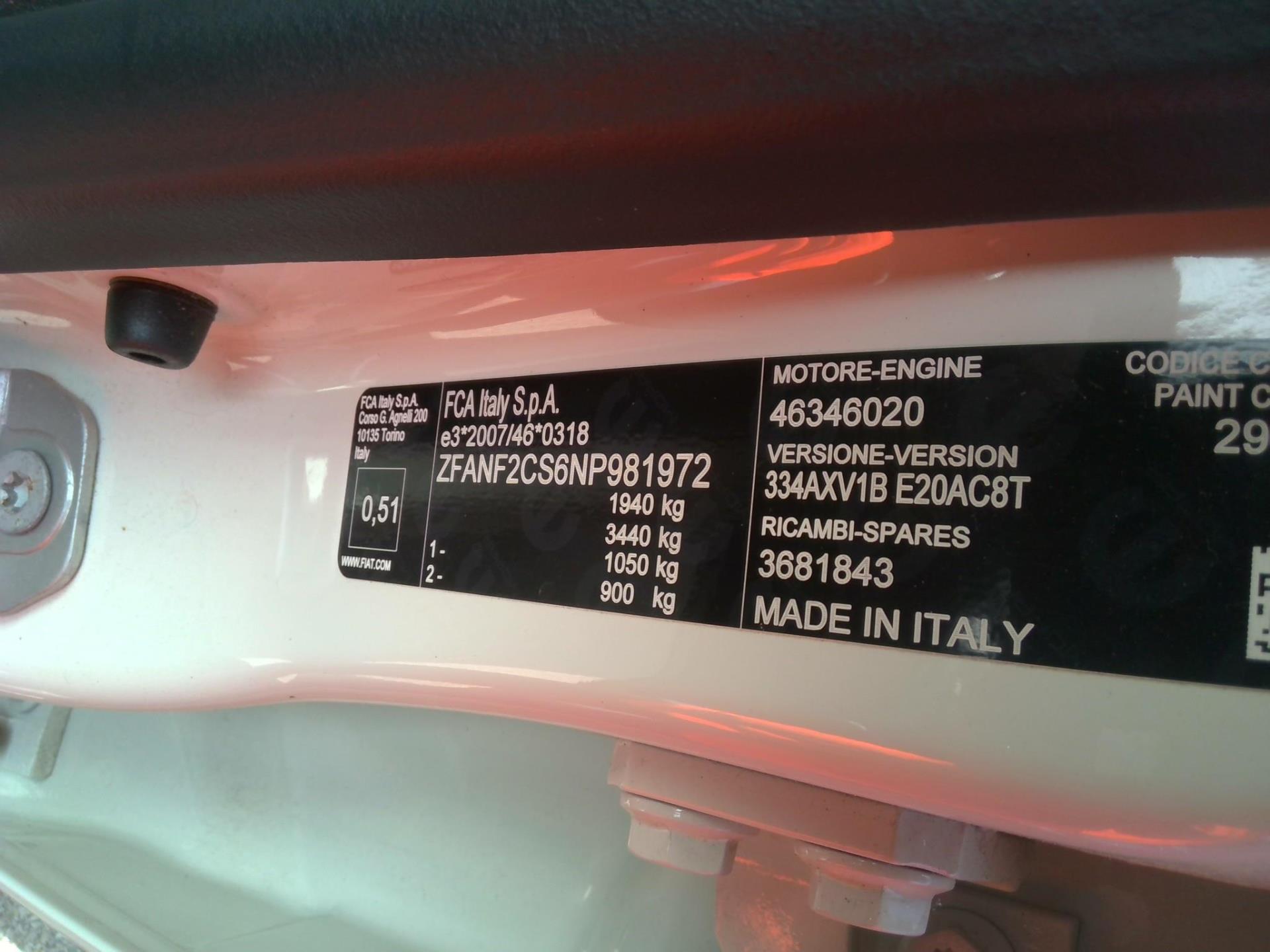FIAT 500X 1.6 Multijet 130 ch Sport Plus 2022