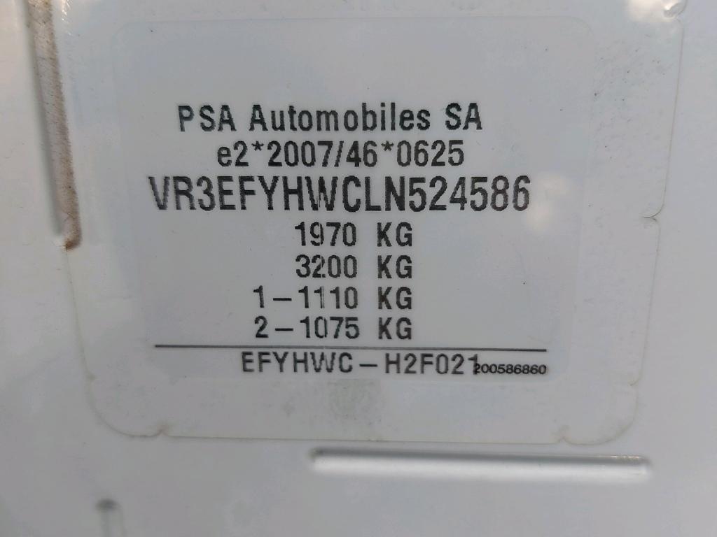 Peugeot PARTNER FOURGON STANDARD 650 KG BLUEHDI 75 BVM5 PREMIUM 2020