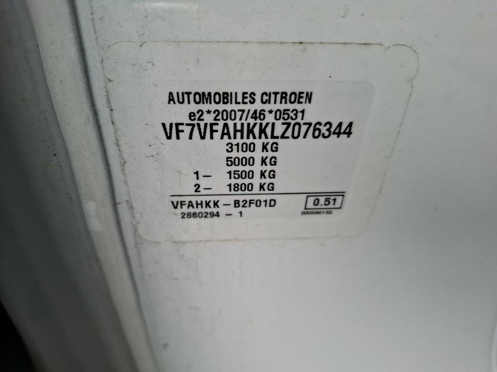 Citroen JUMPY FGN M BLUEHDI 120 S&S BVM6 DRIVER 340 NM 2020