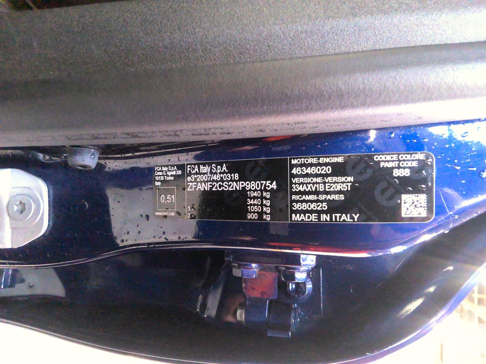 FIAT 500X 1.6 Multijet 130 ch Sport 2022