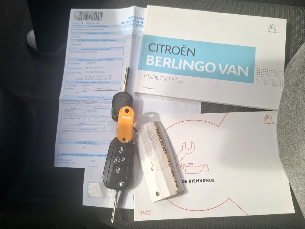 Citroen BERLINGO VAN M 650 BLUEHDI 100 S&S BVM5 CLUB 2020
