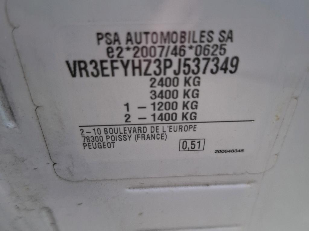 Peugeot PARTNER FOURGON XL 950 KG BLUEHDI 130 S&S EAT8  2023