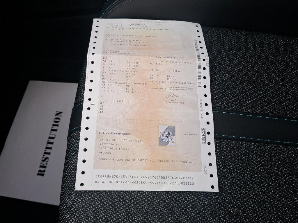 Peugeot 308 SW BlueHDi 130ch S&S BVM6 Allure 2022