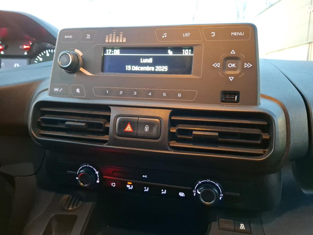 Peugeot PARTNER FOURGON STANDARD 650 KG BLUEHDI 75 BVM5 PREMIUM 2019