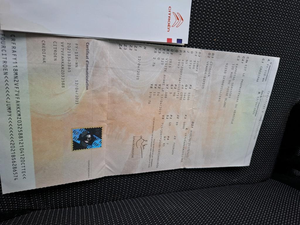 Citroen JUMPY FGN M BLUEHDI 120 S&S BVM6 DRIVER 340 NM 2021