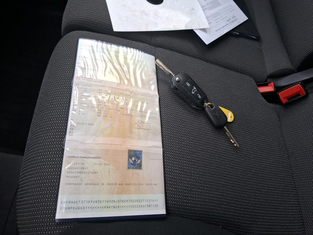 Peugeot PARTNER FOURGON LONG 950 KG BLUEHDI 100 S&S BVM6 ASPHALT 2022