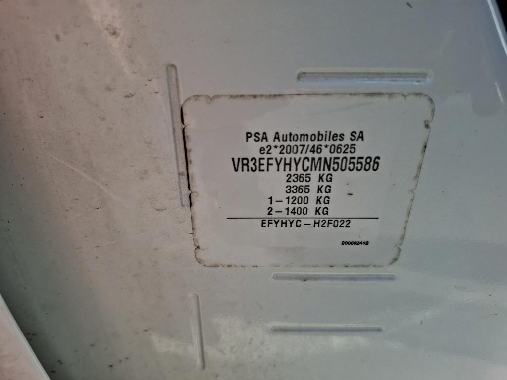 Peugeot PARTNER FOURGON STANDARD 1000 KG BLUEHDI 100 S&S BVM5 ASPHALT 2021