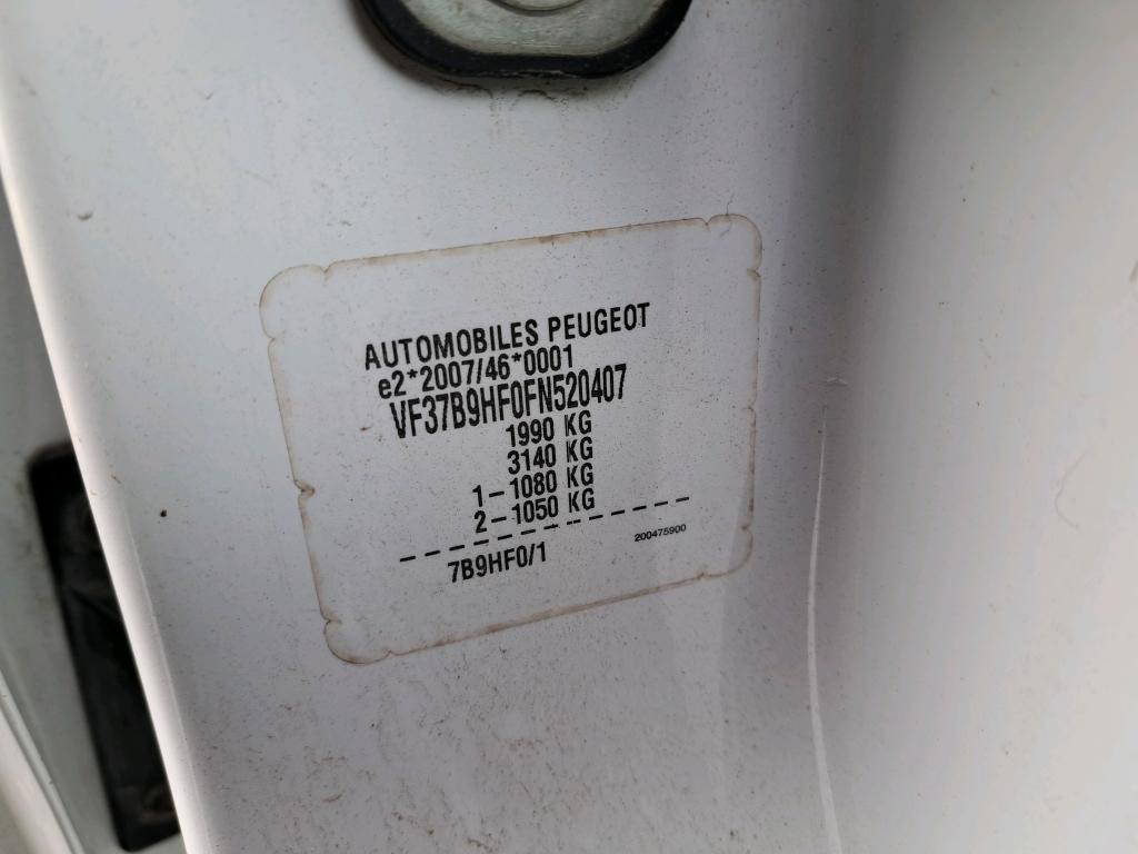 Peugeot PARTNER FOURGON 120 L1 1.6 HDI 90 BVM5 PACK CLIM 2015