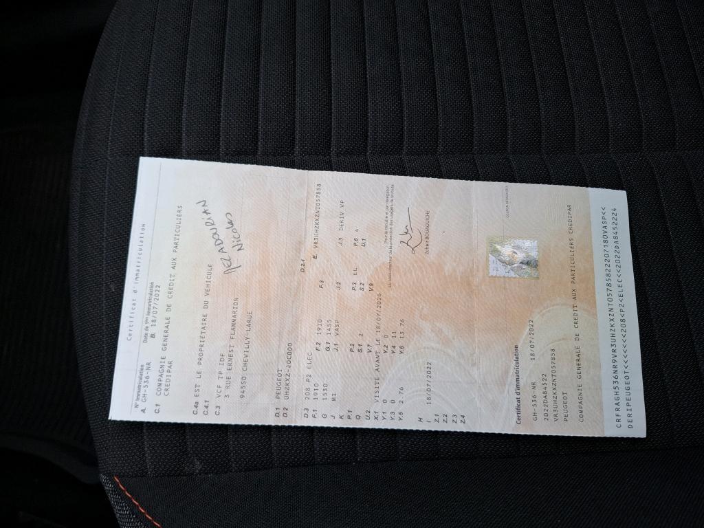 Peugeot 208 ELECTRIQUE 50 KWH 136 ACTIVE BUSINESS R 2022