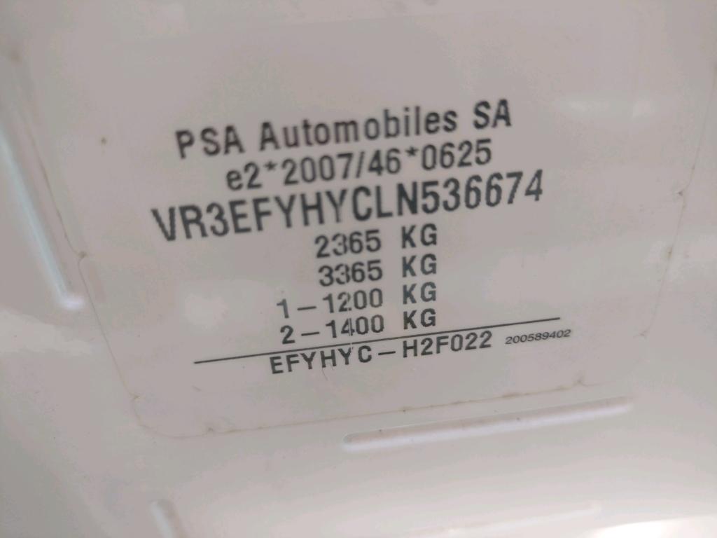 Peugeot PARTNER FOURGON STANDARD 1000 KG BLUEHDI 100 S&S BVM5 ASPHALT 2020