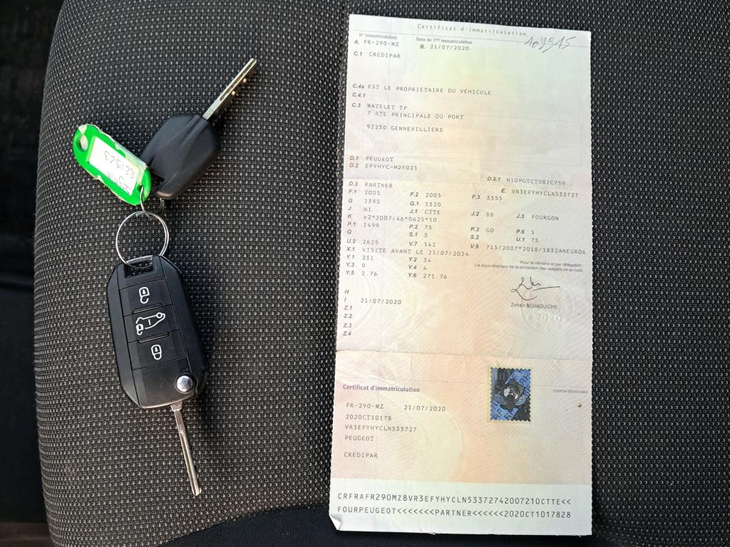 Peugeot PARTNER FOURGON STANDARD 650 KG BLUEHDI 100 S&S BVM5 PREMIUM 2020