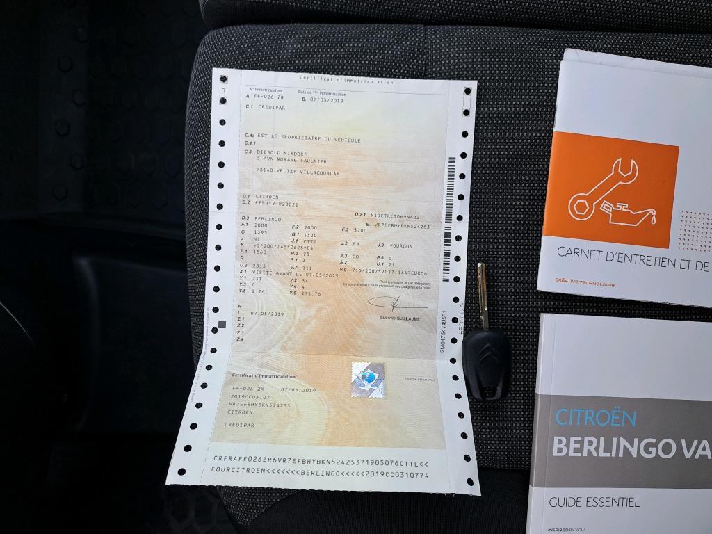 Citroen BERLINGO VAN M 650 BLUEHDI 100 S&S DRIVER 2019