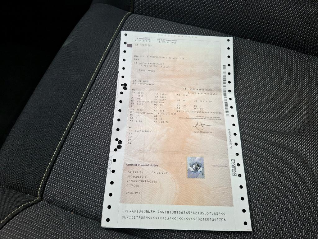 Citroen C3 SOCIETE BLUEHDI 100 S&S BVM6 FEEL NAV 2021